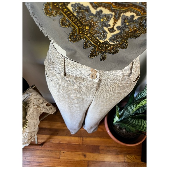 Carlisle Silk snakeskin high waist wide trousers - Picture 6 of 9